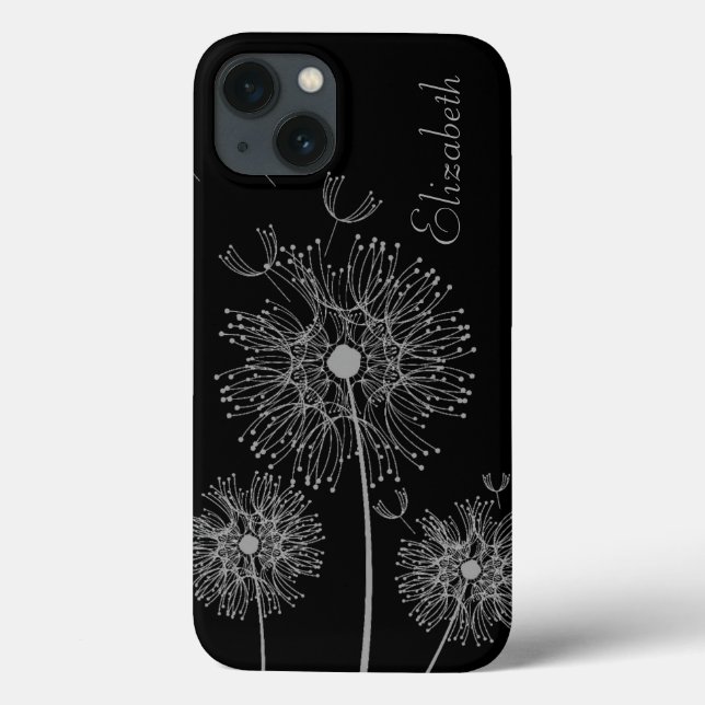 Silver Personalizado e Desejos de Dandelion Preto (Verso)