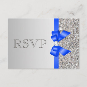 Silver Sequins Diamond Royal Arco Casamento RSVP