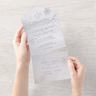 Silver Snowflake Casamento Branco De Inverno Tudo