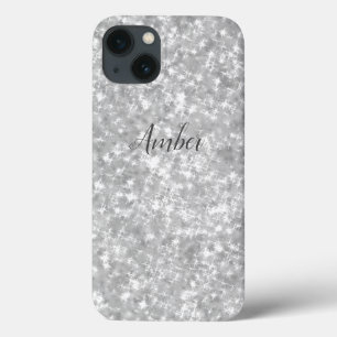 Silver Sparkle Glitter Elegante Personalizado