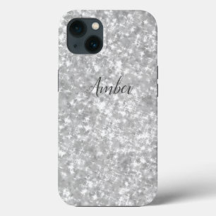 Silver Sparkle Glitter Elegante Personalizado
