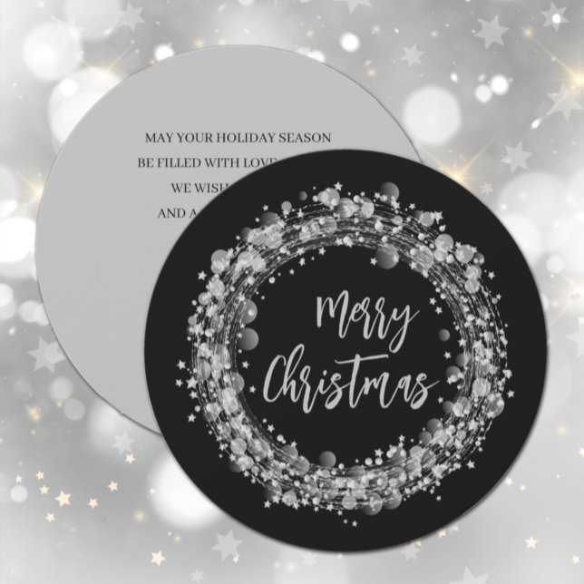 Silver Stars Feliz Cartão de Saudação de Natal (Criador carregado)