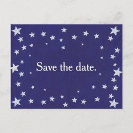 Silver Stars Navy Blue Salve a data Cartão postal