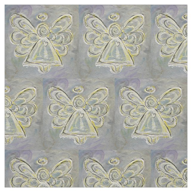 Silver White Guardian Angel Art Material de Tecido (Modelo)