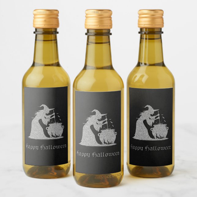 Silver Witch e Cauldron Halloween (Garrafas)