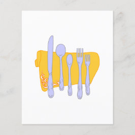 Silverware Custom Menu Flyer Modelo
