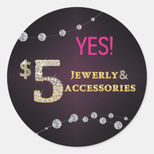 Sim! $5 jóias e etiquetas dos acessórios