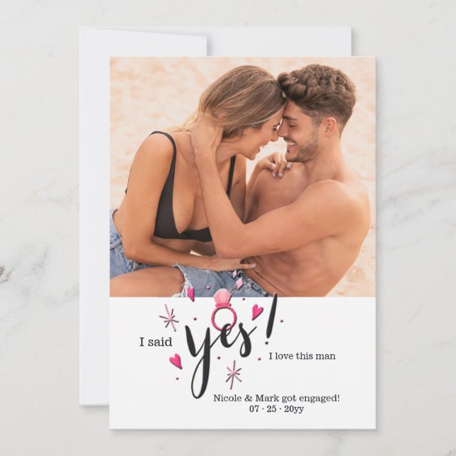 Sim Anúncio de Foto do Noivado (Frente)