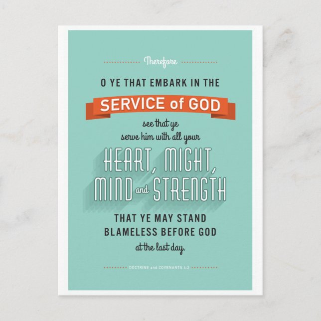 Sim, Aquele Embarque. Cartão postal LDS (Frente)