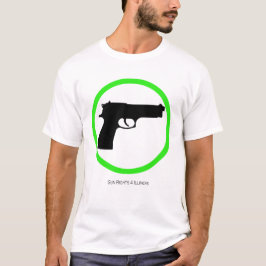 Sim armas! Camisa básica de T por