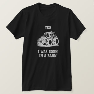 Sim, Eu Nasci num Celeiro Camisa Preta Divertida d