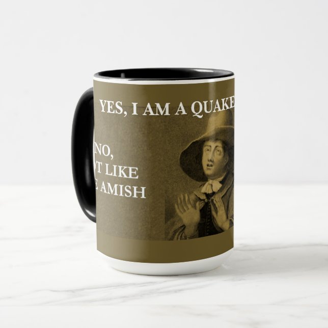 Sim, eu sou um Quaker, no entanto... Caneca (Frente Esquerda)