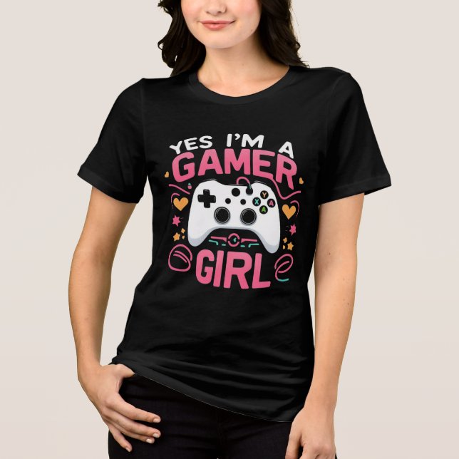 Sim, Eu Sou Uma Gamer: Controle Pink e Branco (Frente)
