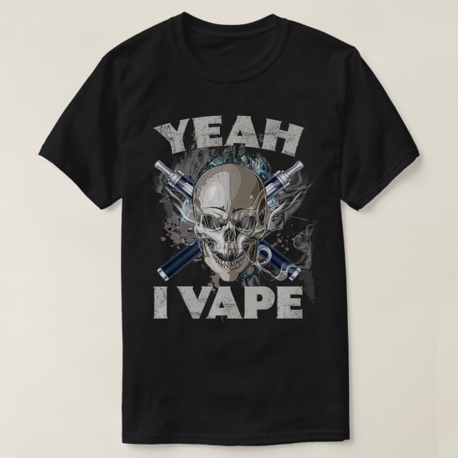 Sim, Eu Vivo Camisetas Engraçados Vaping Presentes (Frente do Design)