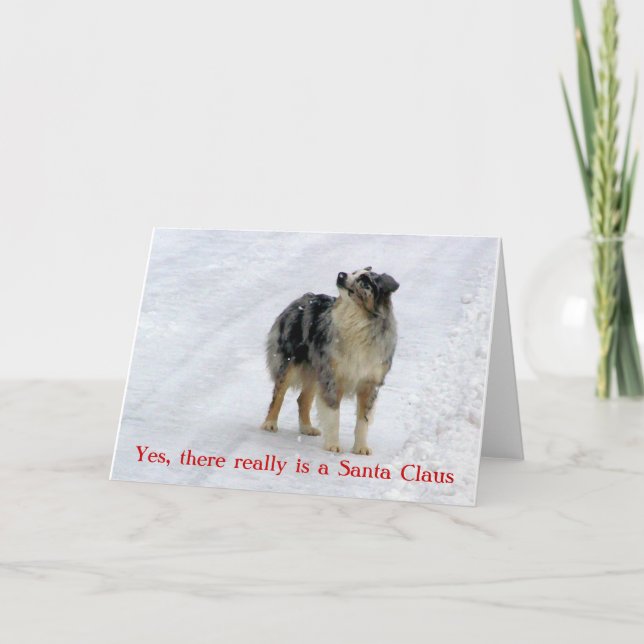 Sim, há mesmo um cartão de saudação do Papai Noel (Frente)
