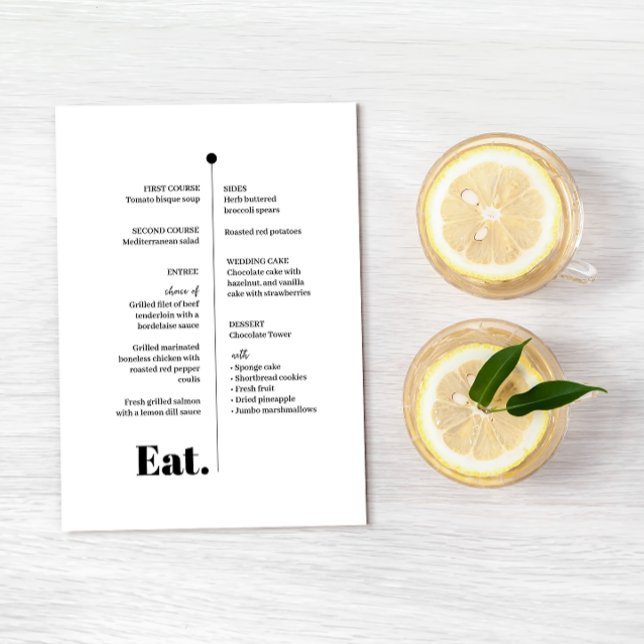 Sim ・ Menu Preto + Branco ・ Tipografia Moderna (Criador carregado)