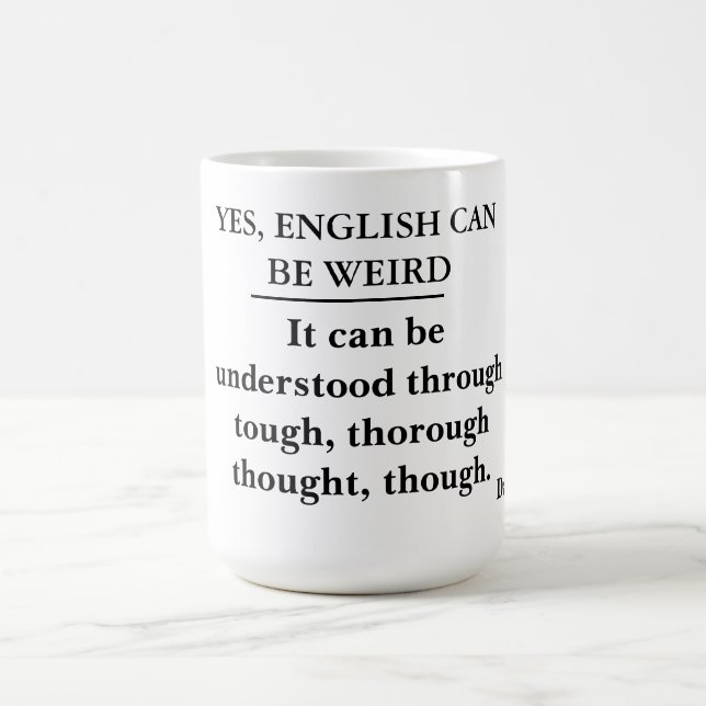 Sim, o inglês pode ser estranho — caneca de gramát (Centro)