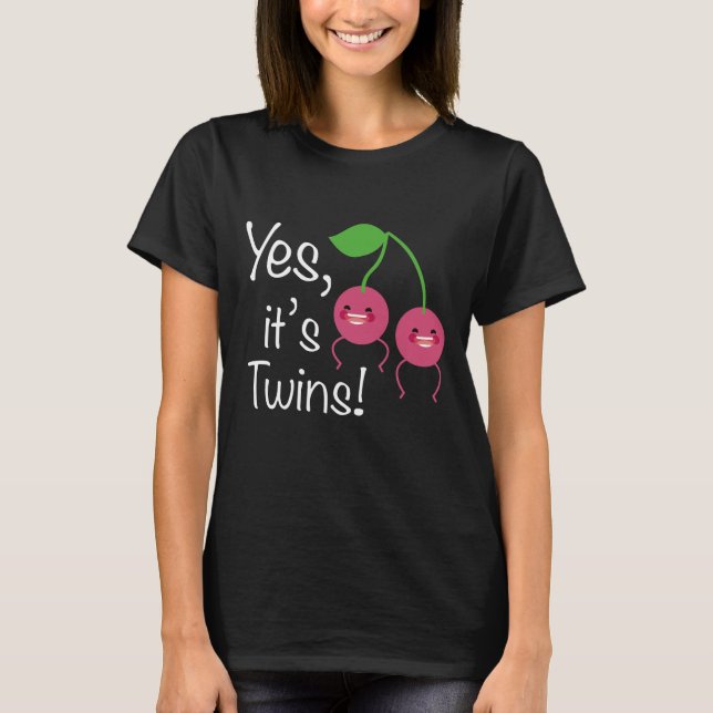 Sim, São Gêmeos! Camiseta de Maternidade (Frente)