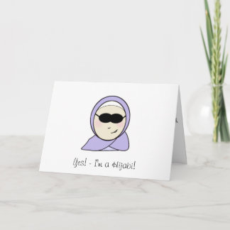 Sim, sou um cartão de felicitações Hijabi