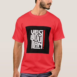 Sim, você pode camiseta impressa com texto