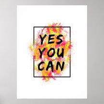 Sim, Você Pode - Poster de Cotação Motivacional