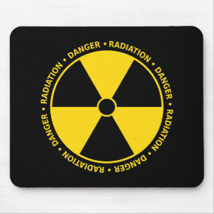 Símbolo amarelo Mousepad da radiação