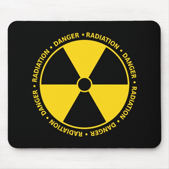 Símbolo amarelo Mousepad da radiação (Frente)