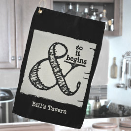 Símbolo Ampersand E Assim Começa A Toalha Bar Pret