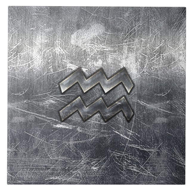 Símbolo Aquarius Zodilatador Destilado Aço Pratead (Frente)