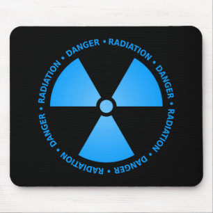 Símbolo azul Mousepad da radiação