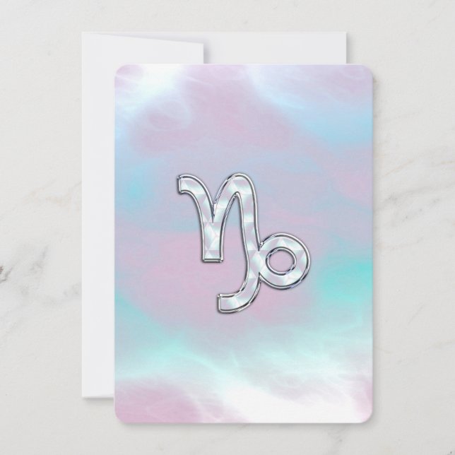 Símbolo Capricórnio Zodíaco da Mãe de Pearl Nacre (Frente)