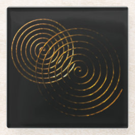 Símbolo Céltico Espiral - metálico dourado