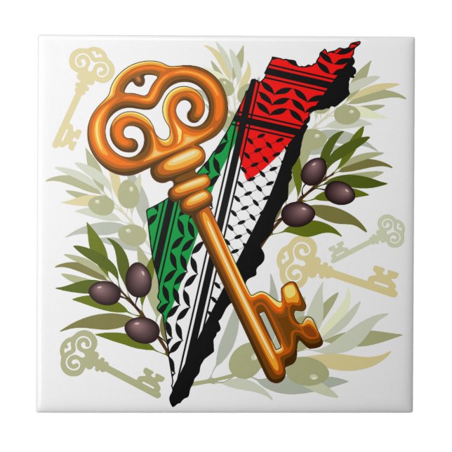 Símbolo chave palestino do direito de retorno (Frente)