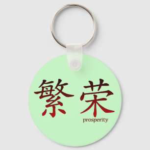 Símbolo chinês para o chaveiro da prosperidade