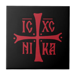 símbolo da religião ortodoxa cristã ICXCNIKA cruz