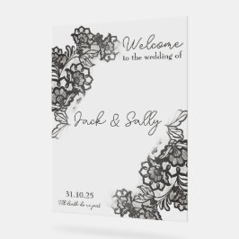 Símbolo de acrílico preto Elegante