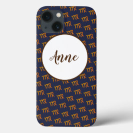 Símbolo de Astrologia Zodiac Virgo Dourado