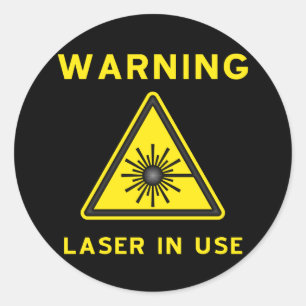 Símbolo de aviso a laser adesivo