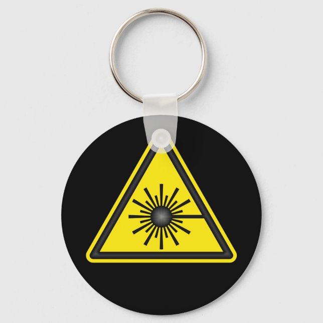 Símbolo de Aviso Laser Chaveiro (Frente)