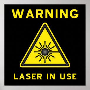 Símbolo de Aviso Laser Poster