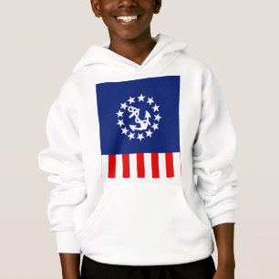 Símbolo de bandeira iate americano náutico