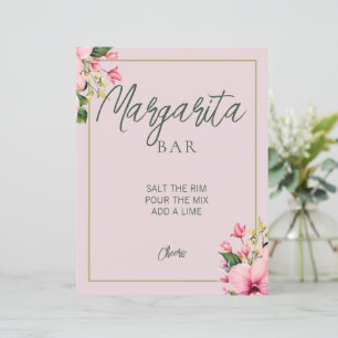 Símbolo de Bar da Margarita Verde e Rosa Floral