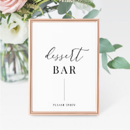 Símbolo de Bar do Deserto de Casamento Elegante Mo