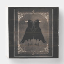 Símbolo de Caixa de Madeira de Crows Quirky