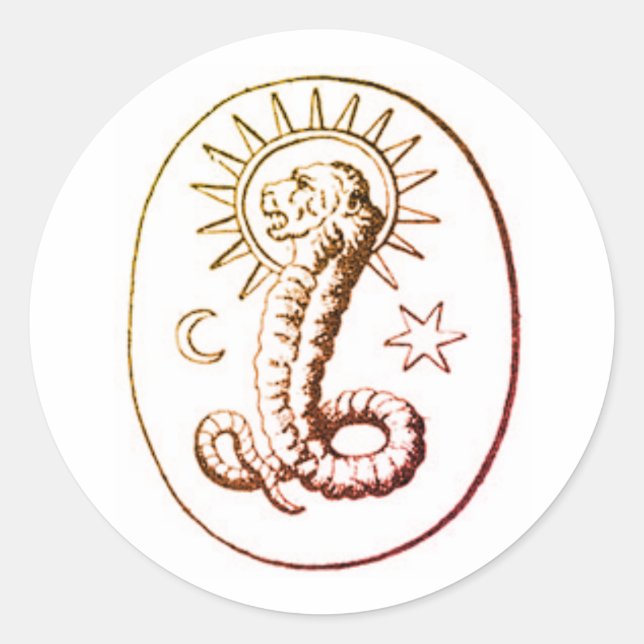 Símbolo de Demiurge Adesivo redondo clássico (Frente)
