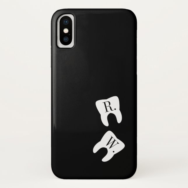 Símbolo de dentista dentário inicializado personal (Verso)