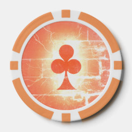 Símbolo de Ficha de Poker de Paus Mão Quente