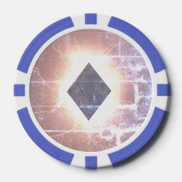 Símbolo de Ficha de Poker Diamante Mão Quente