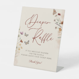 Símbolo de Fralda Raffle do Chá de fraldas de flor