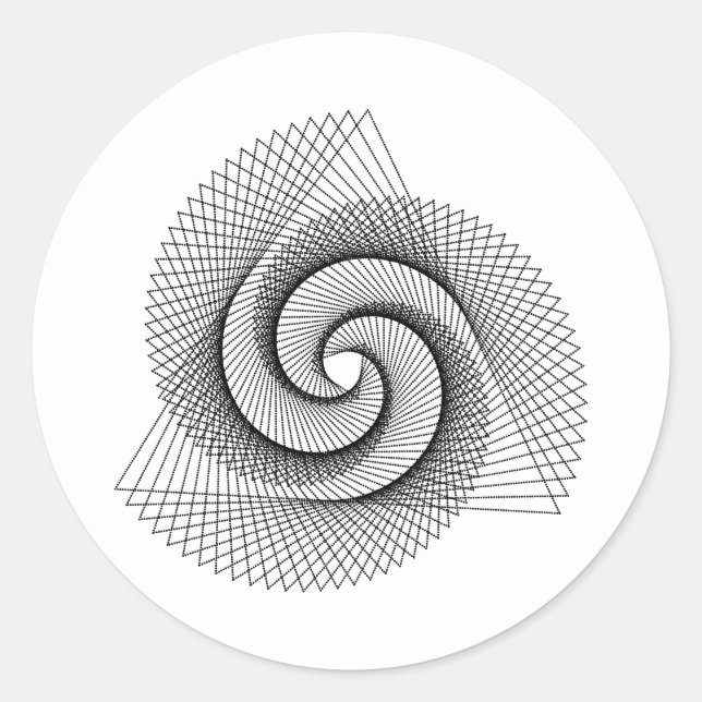 Símbolo de Geometria Sagrada Adesivo Redondo Cláss (Frente)